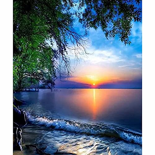 Diamond Painting Strass vagues 40x80cm idéal pour illuminer votre décoration murale
