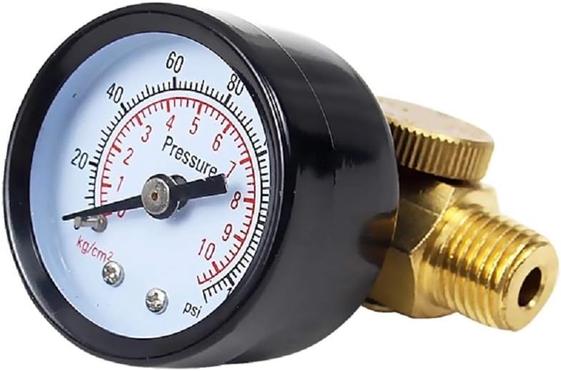 Beduan Air Pressure Control Valve Regulator with Gauge Solid Brass Construction 140 PSI
