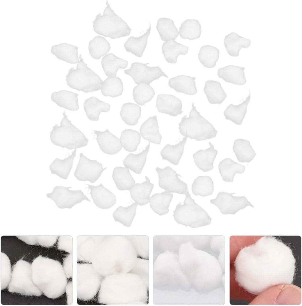 CALLARON 4Packs High Absorbency Nail Polish Cotton Balls for Gentle Nail Cleaning Soft and Portable for Effortless Nail Care