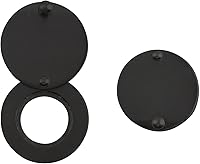 Vista 1 de Cubierta para el visor de puerta, 2 piezas de latón de níquel cepillado para puerta de seguridad, cubiertas giratorias de privacidad, protectores
