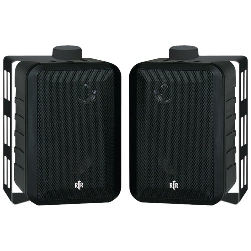 1 - RtR Series 3-Way Indoor/Outdoor Speakers (Black), 5W - 100W per channel, Drivers: .5
