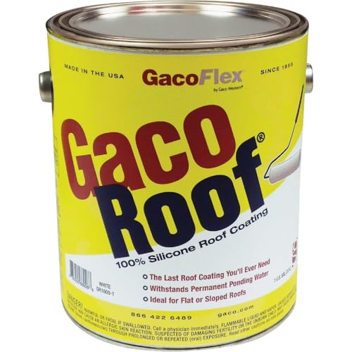 GacoRoof VOC-Compliant Silicone Roof Coating White 1 Gal. - 1 Each