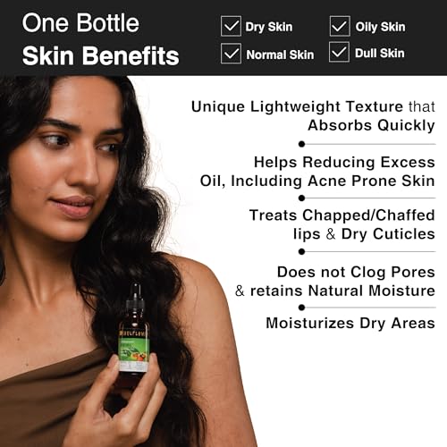 Image of Soulflower Cold-Pressed Jojoba Oil 100% Pure & Organic for Hair Growth, Glowing Face & Skin, Cuticles | Made with Pure Jojoba Seeds| Deeply Moisturising Anti-Ageing Oil