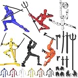RENGNER (Pre-Assembled) Dummy13 Magnetic Action Figure Set, T13 Action Figure, Anti-Gravity Style, Figure Stand, Titan 13 Magnetic Articulated Figures, Multi-Jointed Movable Robot (6 PCS)