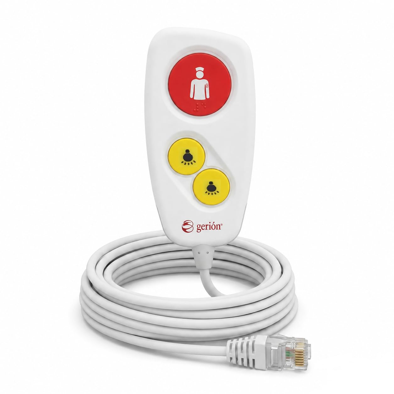 Pulsador De Cama con Control De Luces para Sistemas Gerión. Sistema De Llamadas Paciente Enfermera. Mando Cama Hospitales, Clínicas Y Residencias