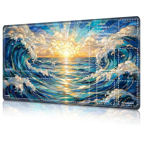 RAUEDWDJS Playmat for MTG 24x14 Inch, Non-Slip Game Mat