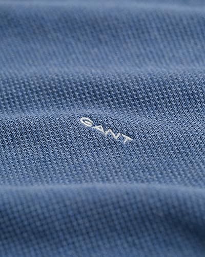 Gant Cotone Piqué Con Scollo A C Maglione, Denim Blue Mel, S Uomo - 5