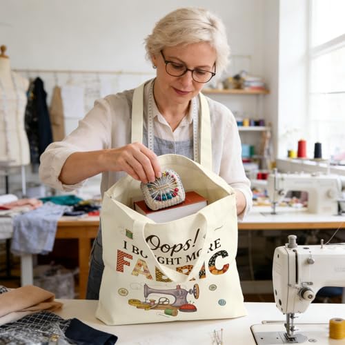 Bolso Tote Quilt para costura, regalo para amantes de la costura miniatura 6
