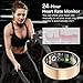 Ring Health Tracker for Women Men, Fit Ring with Heart Rate, Blood Oxygen, Sleep Monitor, Calories, Step Counter, IP68 Waterproof Smart Ring for iPhone & Android, No Subscription Fee (Rose Gold, 8#)
