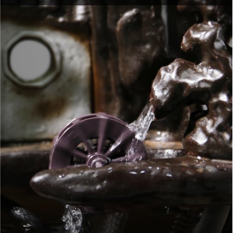 Cascata Giardino roccioso e acqua corrente for fare soldi, ornamenti, soggiorno, scrivania, fontana d'acqua circolante, ufficio, acquario creativo Fontana Interna
