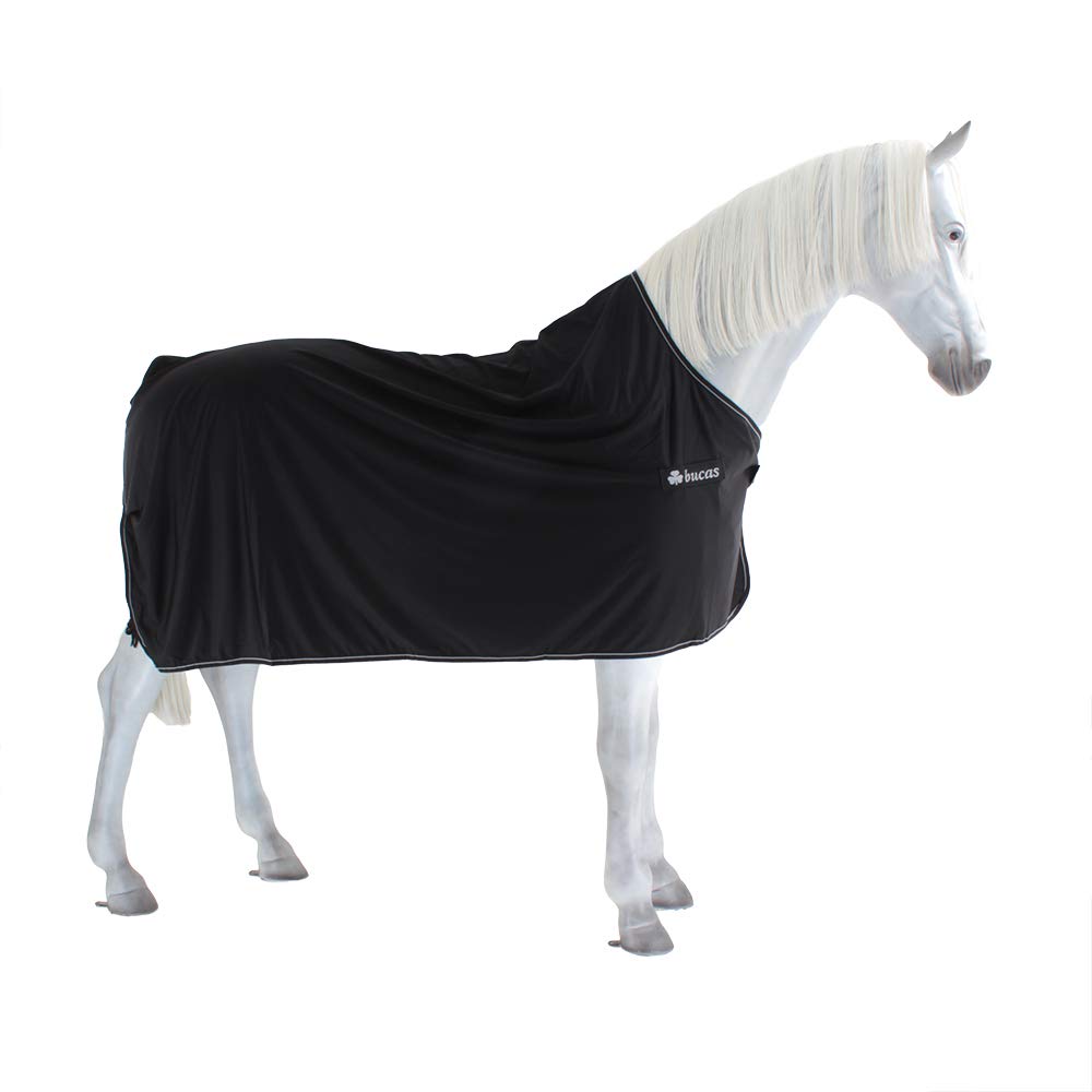 Bucas - Pferdedecke - Bucas Abschwitzdecke/Paradedecke/ Transportdecke Panel Prize Cooler Schwarz/Grau - 155 cm
