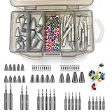OJY&DOIIIY Fishing Weights Sinkers Kit, Including Drop Shot Weights, Bullet Weights, Beads and Barre