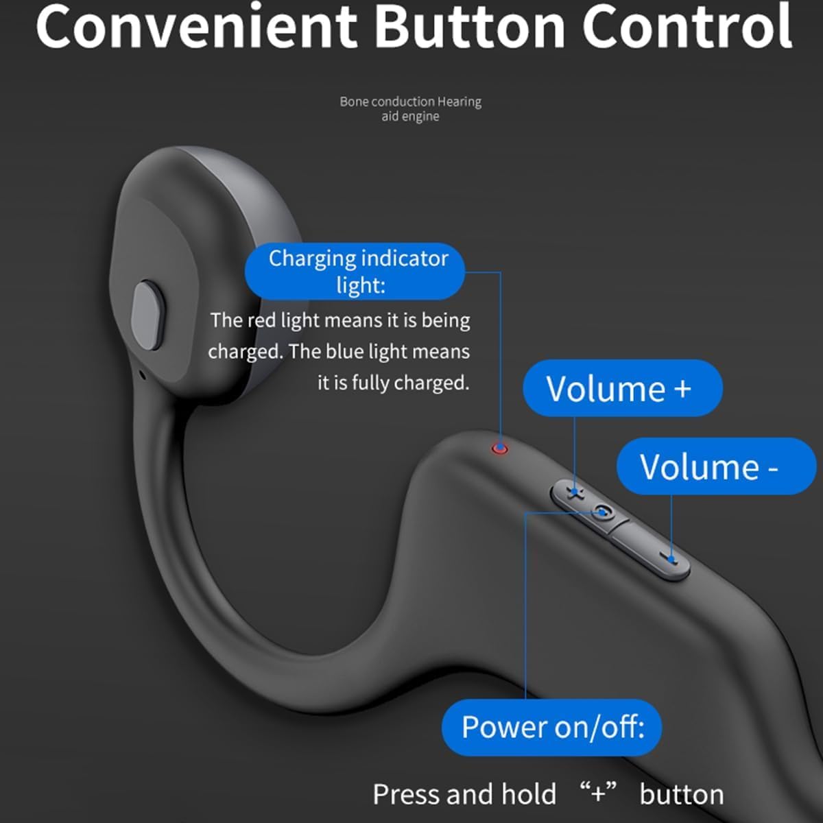 Bone Conduction Headphones Open Ear Headphones IPX6 Waterproof,6H Playtime Bone Conduction Bluetooth 5.0 Wireless Earbuds Sport Headphones with Mic Sweatproof Headset for Running,Cycling,White