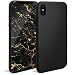 Produktbild Moozy Minimalist Series Silikon Hülle für iPhone X und iPhone XS, Schwarz - Mattes Finish, Dünne, Weiche TPU-Handyhülle Schutzhülle