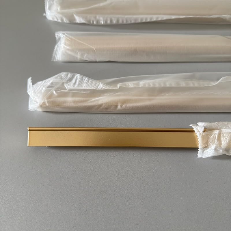 4-Pack Long Modern T-Bar Golden Aluminum Alloy Cabinet Pull Handles with Installation Screws for Large Wardrobes and Closet Doors (Length23.6in (4 pcs))