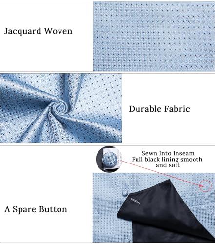 Image of DiBanGu Mens Paisley Suit Waistcoat,Silk Dress Vest and Bowtie Pocket Square Cufflinks with Lapel Pin Set for Wedding Tuxedo