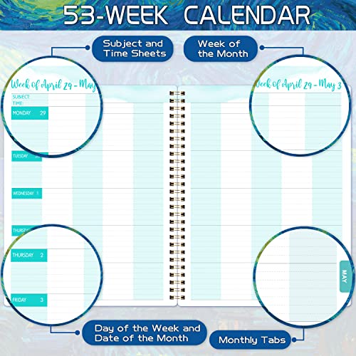 Teacher Planner 2023-2024 - Academic Planner 2023-2024 From July 2023 - June 2024, 8" X 10", Lesson Plan Book, Weekly & Monthly Lesson Planner, High-End Design Helps Better Teaching #TOP3