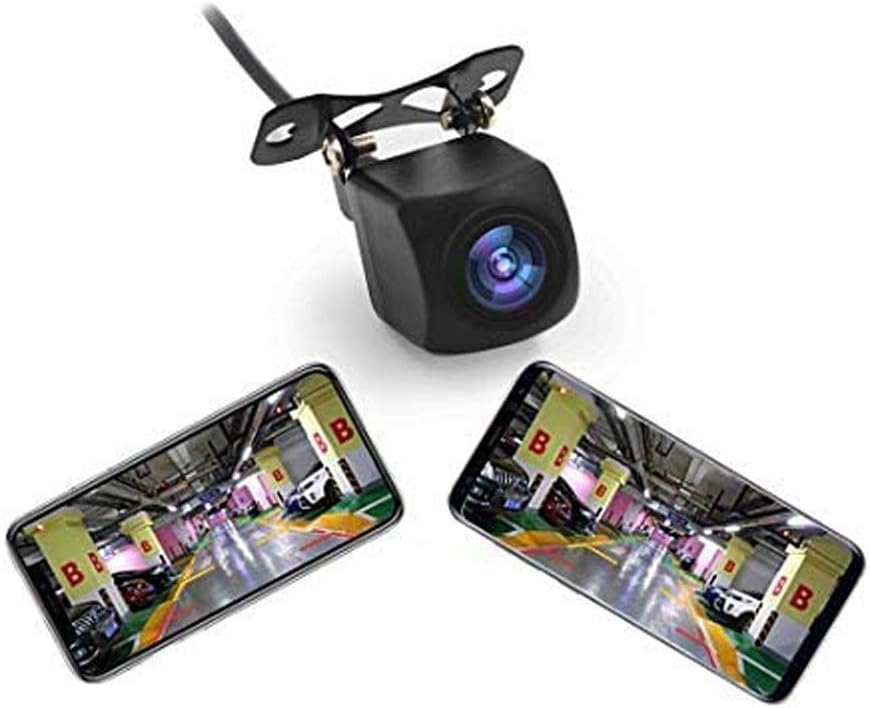 JCOLI Wireless WiFi Car Rear View Backup Reverse Camera Waterproof IP67 Night Vision for iPhone/iPad and Android Cellphone Smartphone