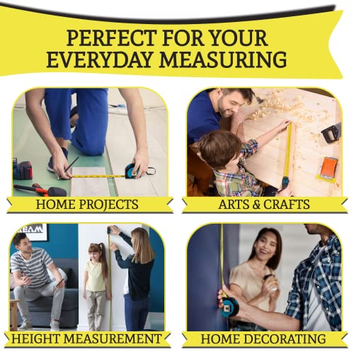 Where's My Tape Measure? 10Ft Measuring Tape Retractable - Tape Measure With Fractions Marked - Measurement Tape 3 Pack Of Small Measure Tapes – Locking, Retractable, Easy To Read And Easy To Find! #TOP4