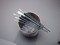 Vista 3 de Winsor & Newton Juego de brochas acrílicas sintéticas, mango corto, filbert redondo y plano, paquete de 3