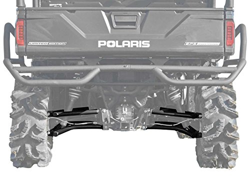 SuperATV Arched Rear A Arms/Control Arm for Polaris Ranger Full Size XP 1000 / Crew/Diesel (See Fitment) - Black