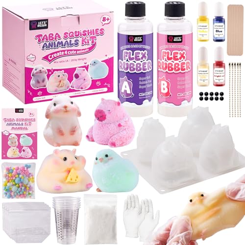 LETS RESIN Squishy Making Kit 460g Flex Rubber for Taba Squishy Kit