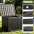 MAKE CHANGES Outdoor Storage Box,30 Gallon Deck Box Outdoor Storage Bench Outside Waterproof Resin Storage Bench, Lockable Patio Cushions, Garden Tools Storage For Furniture, UV Resistant(Black)