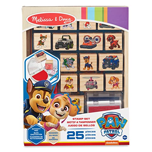 Melissa & Doug Paw Patrol Wooden Stamps Activity Set With Markers, Activity Pad (25 Pieces) #TOP5