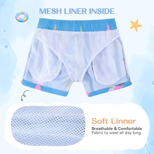 Image of American Trends Boys Swim Trunks Toddler Swim Shorts Bathing Suit Kids Swimsuit Youth Swimwear