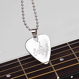 ABchat Metal Guitar Pick Necklace Zinc Alloy 1.2mm Thickness with Ball Chain (Color : Silver) - Les Beatles, Paul McCartney, John Lennon, RIngo Starr, George Harrison ABchat Metal Guitar Pick Necklace Zinc Alloy 1.2mm Thickness with Ball Chain (Color : Silver) – Image 4
