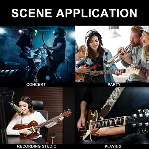 RuleaxAsi Munição Amplificador de fone de ouvido de guitarra elétrica Amp 1/4 Inch Plug 3.5mm Jack d