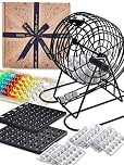 Jaques of London Metal Bingo Machine Game Set | Family Board Game with Bingo Cards, Counters, Bingo Balls Numbers 1-75 | Kids and Adults Bingo Game | Since 1795