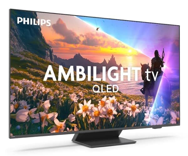 Philips Ambilight 55PUS8600 4K QLED Smart TV, écran de 55 ", avec Moteur P5 Perfect Picture Engine Ultra HD, Titan OS, Dolby Vision et Dolby Atmos
