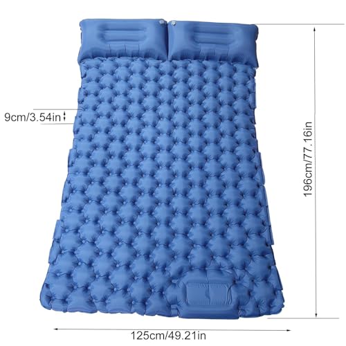 Matelas pneumatique de camping pliable avec coussin et pompe intégrée - 5
