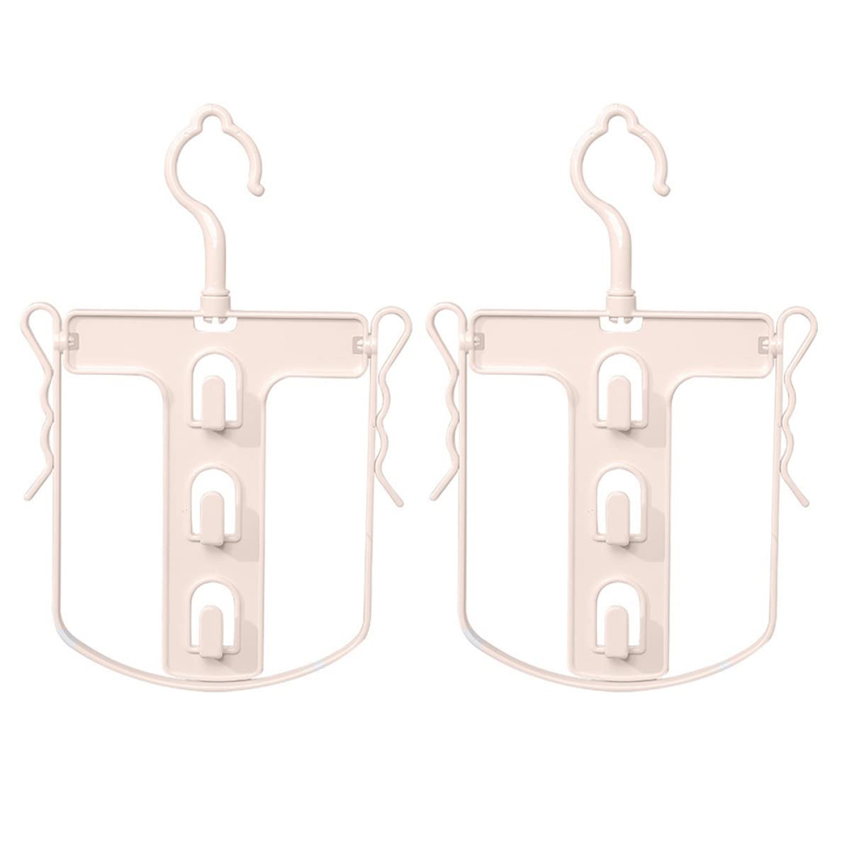 Levemolo 2pcs Drying Rack Suit Hanger Trousers Hangers Folding Hangers Trouser Hanger Storage Hangers Pants Rotatable Clothes Hanger Clothes Hanger with Pant Hanger Jeans Hangers Khaki Abs