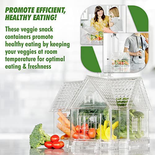 Lite N' Fresh Veggie & Fruit Container W/Lid & Solar Light - Ideal For Summer Picnics & Tailgates - Made W/Food-Grade Materials, Easy To Clean & Great Storage Space - Kitchen & Table Decorations #TOP5