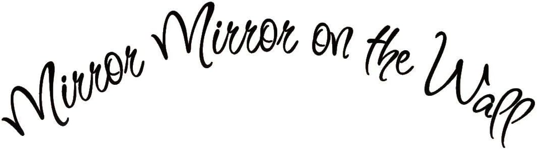Mirror Mirror on The Wall Decal Quote Vinyl Lettering Girls Room Wall Stickers Beauty Wall Stickers Quotes