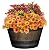 Classic Home and Garden Whiskey Plastic Resin Flower Pot Barrel Planter, Walnut Brown, 20.5" (Pack of 2)