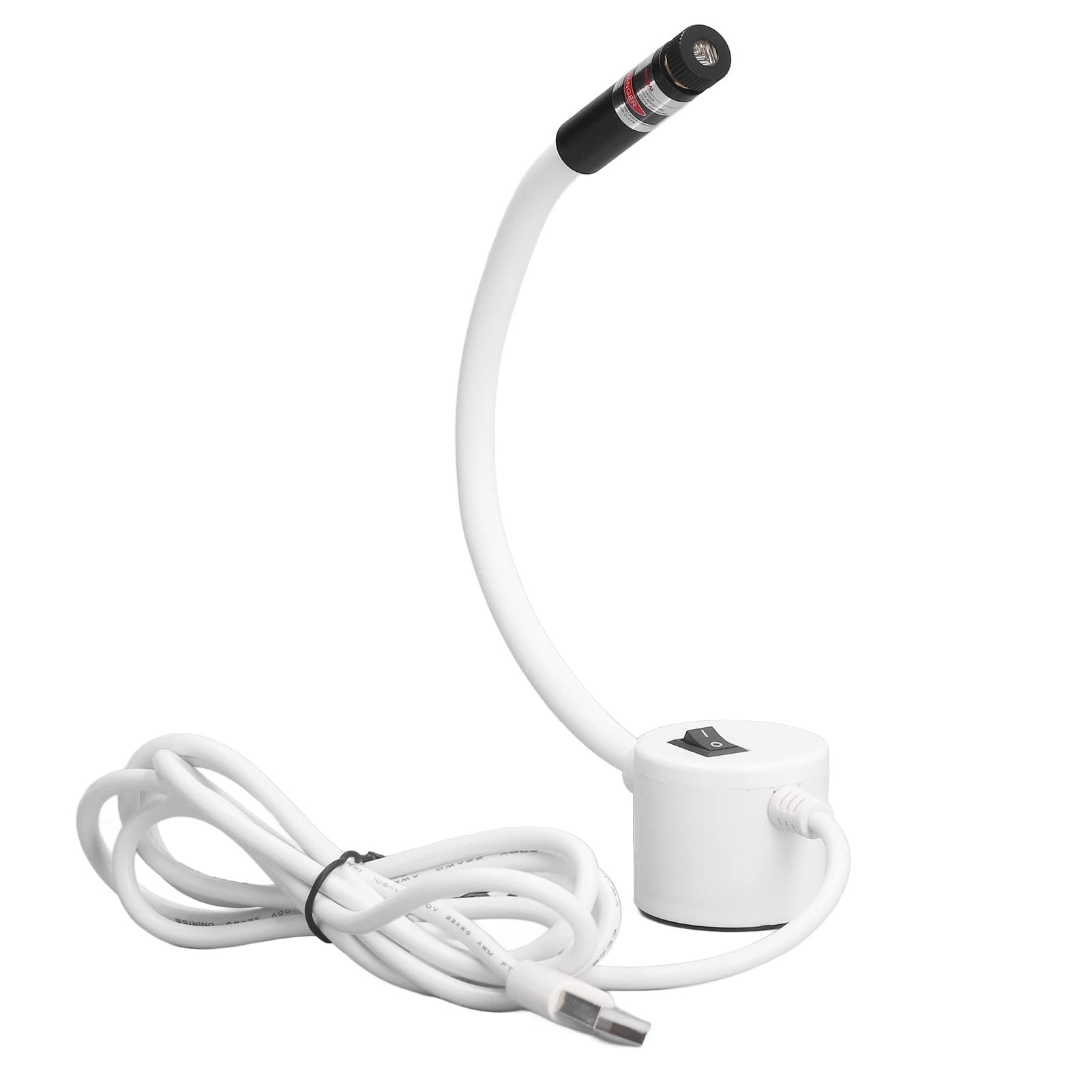 Lampada per macchina da cucire - Portatile, con collo d'oca flessibile a 360°, in silicone e alimentazione USB - Luce verde brillante per progetti di quilting e artigianato