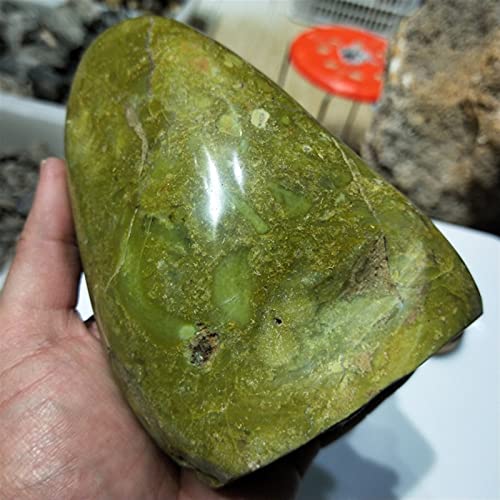 Cristal de cuarzo verde decorativo de alta calidad y gran tamaño de 850-900g 7