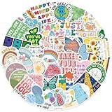 50 PCS Mental Health Stickers Pack for Journals, Laptops, Water Bottles, Therapist Office Decor, Counselor Office Must Haves, Positive Quote Decals for Mental Healths Matters Awareness (Mental Health)