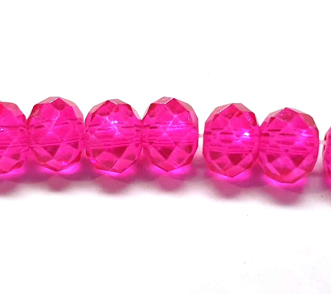 Lot De 160 Perles En Cristal De Bohème Facettées Légèrement Rosé 6 Mm - Fond De Stock - Occasion