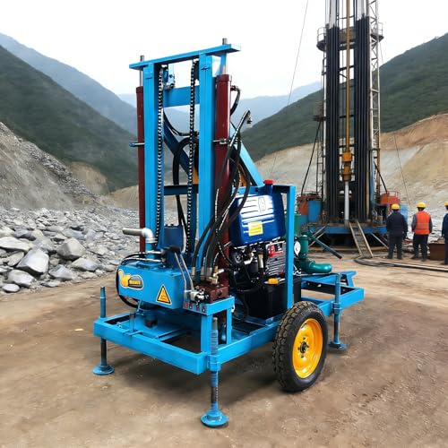 Professional Hydraulic Water Well Drilling Rig & Heavy-Duty Borehole Machine for Geothermal Probes, Agricultural Irrigation – Advanced Mud Pump System & 100m Deep Rock Drilling Capacity
