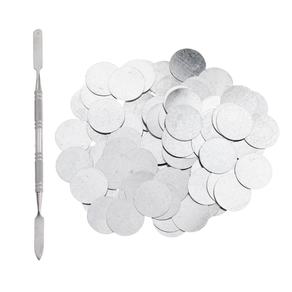100Pcs 25mm Metal Stickers Design for Non-Magnetic Makeup Pans Suit for Blank Magnetic Makeup Palette with Mixing & Depoting Spatula | Authentic Collector's Piece | Rare Collectible |-image-17