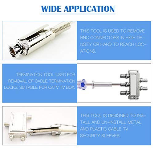 Glarks 4Pcs 11'' and 7'' Professional BNC and F Connector Extraction