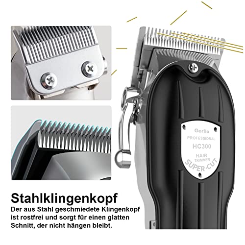 Gerllo Haarschneidemaschine, Haartrimmer Herren, Haarschneider für Kinder/Baby, Elektrisches Haarschneidemaschinen-Set (mit 4 Begrenzungskämmen) Akku Hair Trimmer für zu Hause (Schwarz) - Image 3
