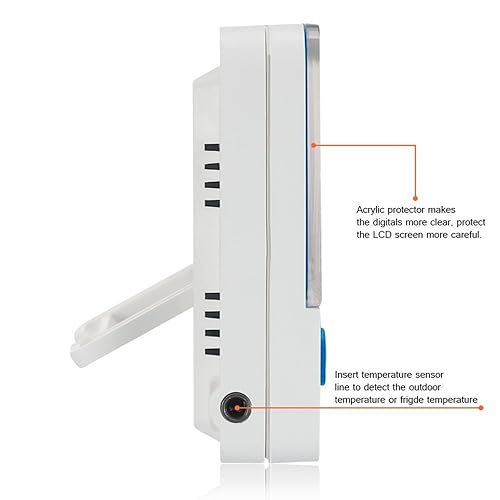 Miniatura 2 de Termómetro de reptiles higrómetro con alarma de alta temperatura y baja temperatura termómetro digital para acuario medidor de temperatura y humedad