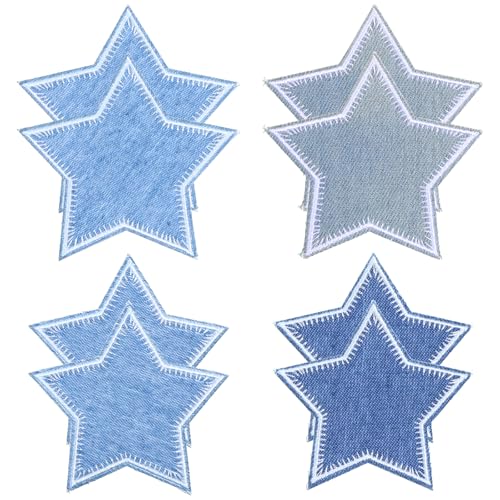 TIESOME 8 Pcs Denim Iron On Patches