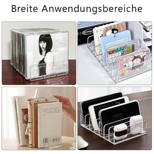 2 Stück CD Ständer, CD Regal, CD Halter Schallplattenständer, Transparent Und Geräumig, CD Rack Für Sammler Und Spieler, Praktischer Medienspeicher