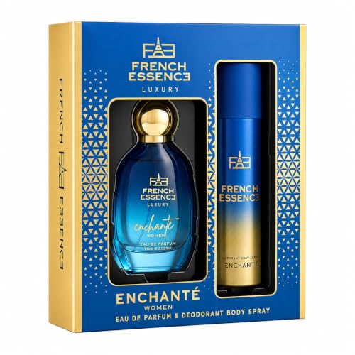 FRENCH ESSENCE Luxury Gift Set For Women - Perfume 60Ml & Deodorant 150Ml | Perfume and Deo Combo |Premium Gift for Wife & Girl Friend (Enchante)
